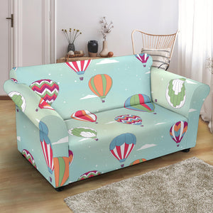 Hot Air Balloon Design Pattern Loveseat Couch Slipcover