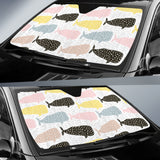Whale Dot Pattern Car Sun Shade