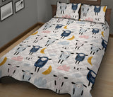 Cute sleeping sheep moon cloud pattern Quilt Bed Set