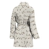 Chemistry Periodic Table Pattern Print Design 04 Women's Bathrobe