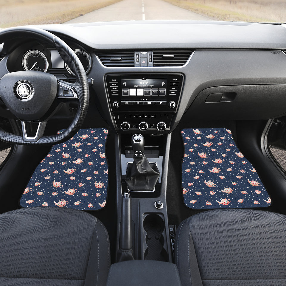 Tea pots Pattern Print Design 04 Front Car Mats