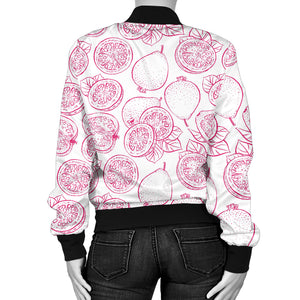 Sketch Guava Pattern Women'S Bomber Jacket