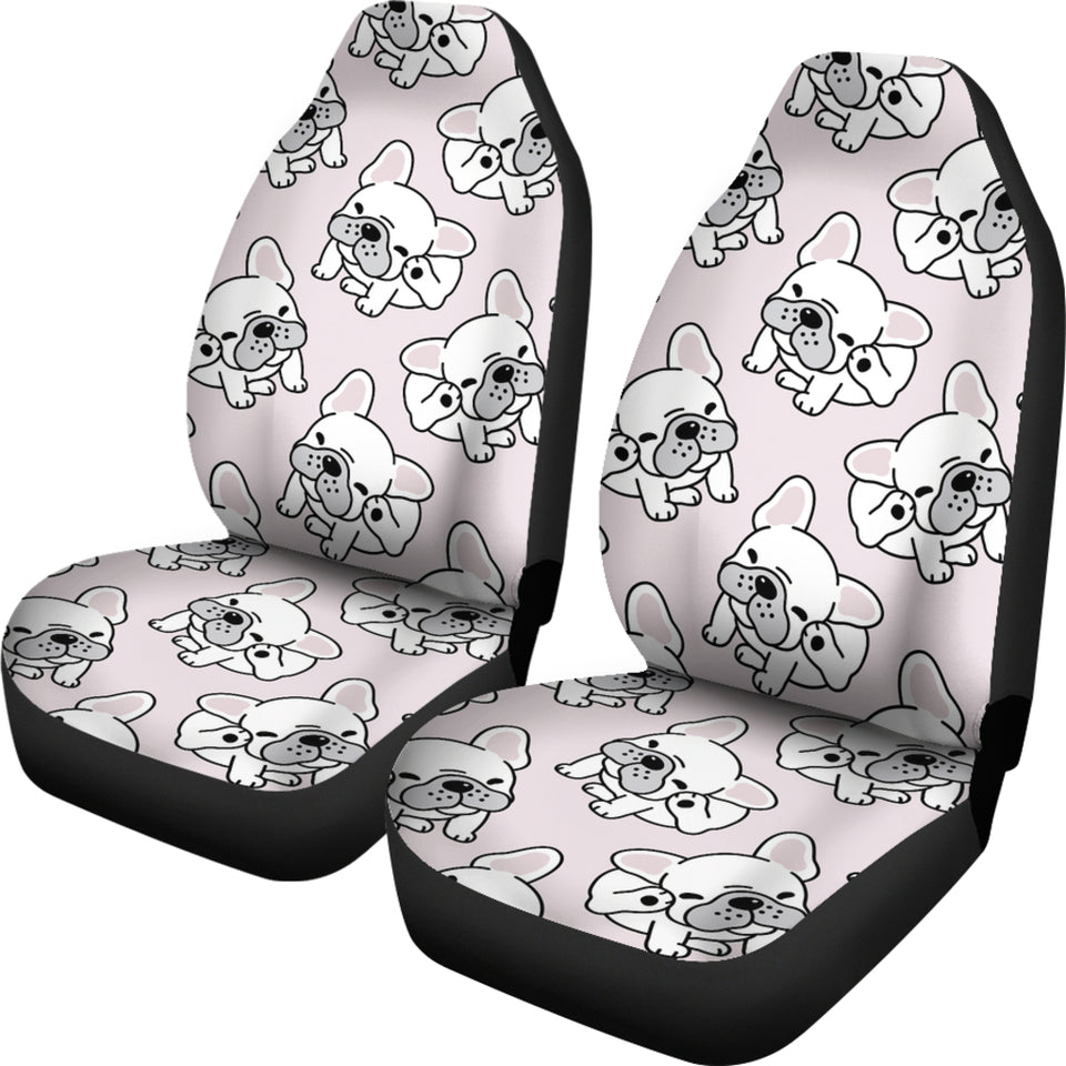Cute French Bulldog Pattern Universal Fit Car Seat Covers