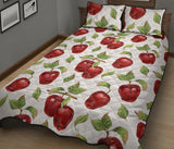 Red apples pattern Quilt Bed Set