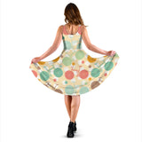 Bicycle Pattern Print Design 01 Sleeveless Midi Dress