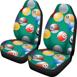 Billiard Ball Pattern Print Design 01 Universal Fit Car Seat Covers