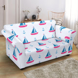 Sailboat Anchor Pattern Loveseat Couch Slipcover