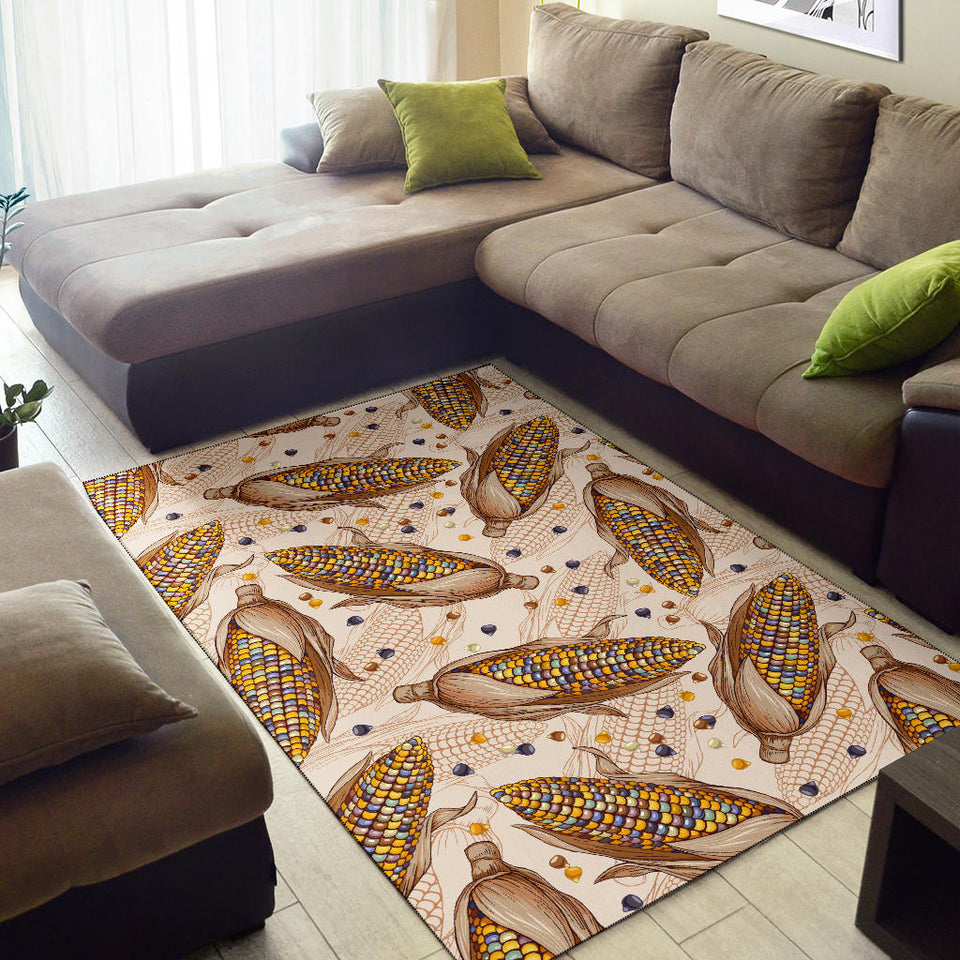 Corn Pattern Print Design 03 Area Rug