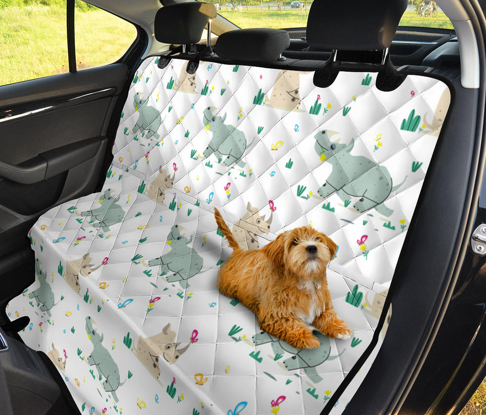Cute Rhino Pattern Dog Car Seat Covers
