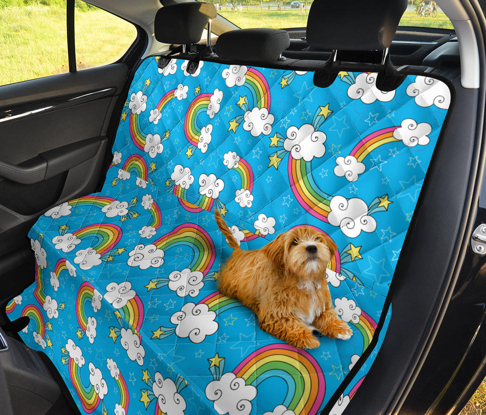 Rainbows Sky Clouds Pattern Dog Car Seat Covers