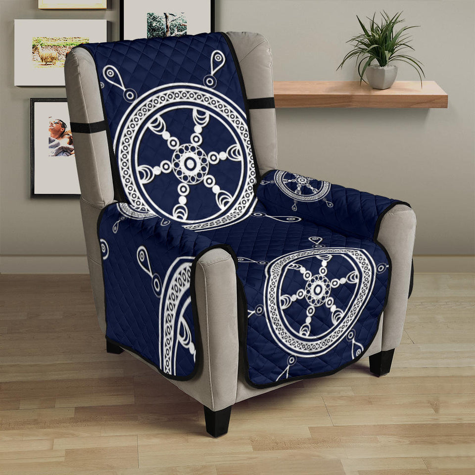 nautical steering wheel design pattern Chair Cover Protector