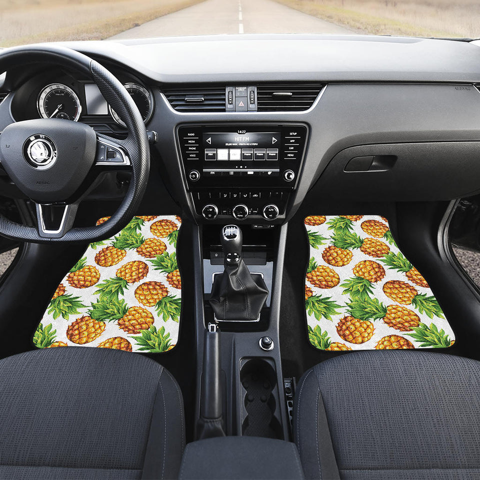 Pineapples Design Pattern Front And Back Car Mats