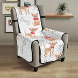 Chihuahua bone paw pattern Chair Cover Protector
