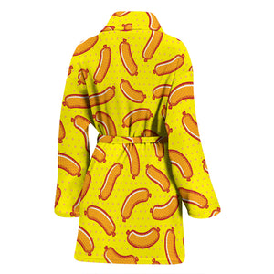 Sausage Pattern Print Design 01 Women's Bathrobe