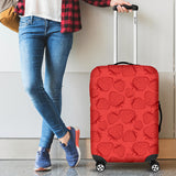 Strawberry Pattern Red Background Cabin Suitcases Luggages