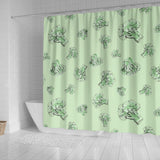 Broccoli Sketch Pattern Shower Curtain Fulfilled In US