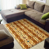 Egypt Hieroglyphics Pattern Print Design 04 Area Rug