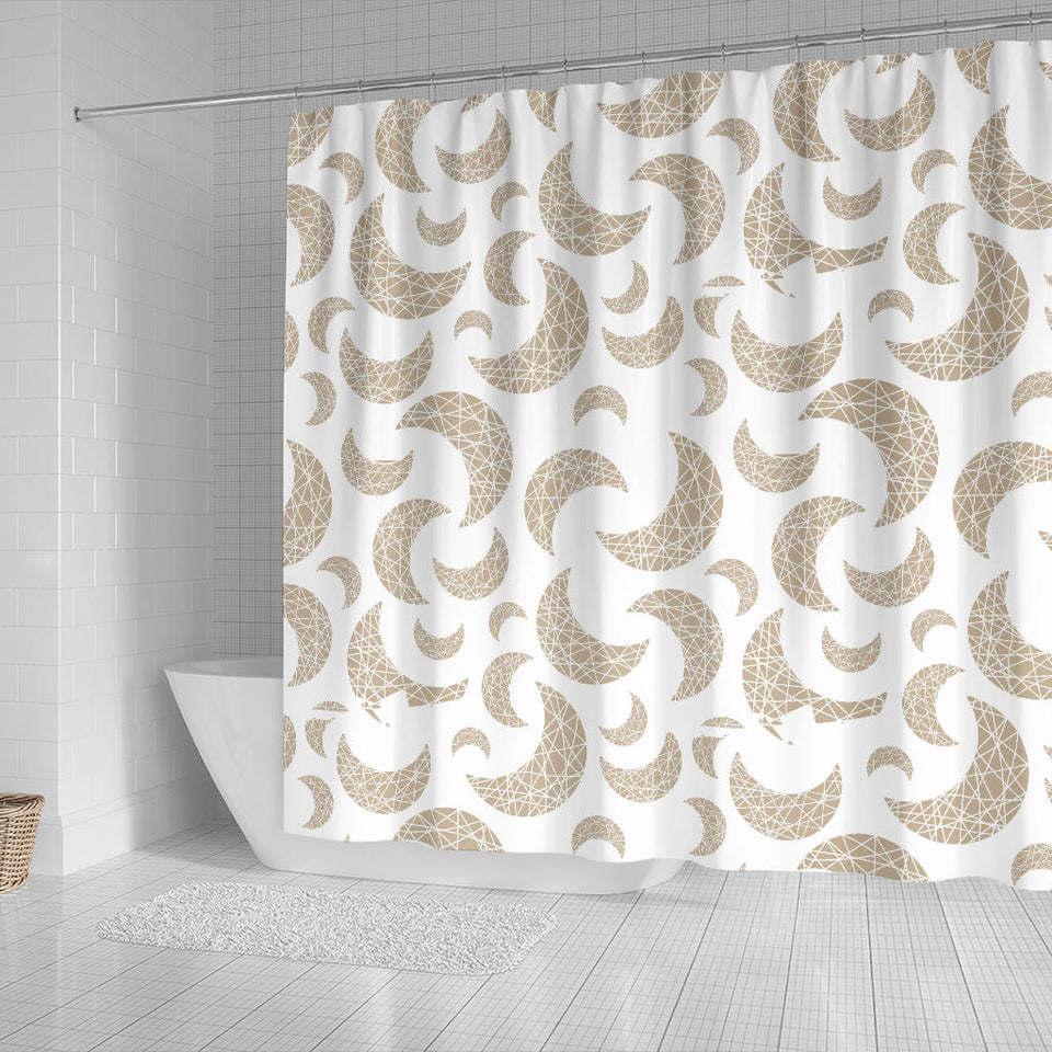 Cool Gold Moon Abstract Pattern Shower Curtain Fulfilled In US
