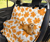 Orange Maple Leaf Pattern Dog Car Seat Covers