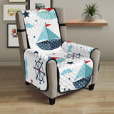 Cute color paper sailboat pattern Chair Cover Protector