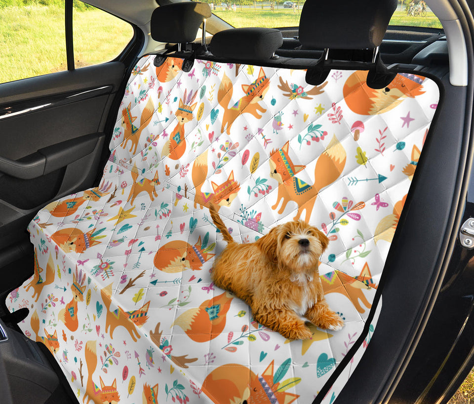 Cute Tribal Fox Pattern Dog Car Seat Covers