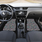 Ostrich Pattern Print Design 01 Front and Back Car Mats