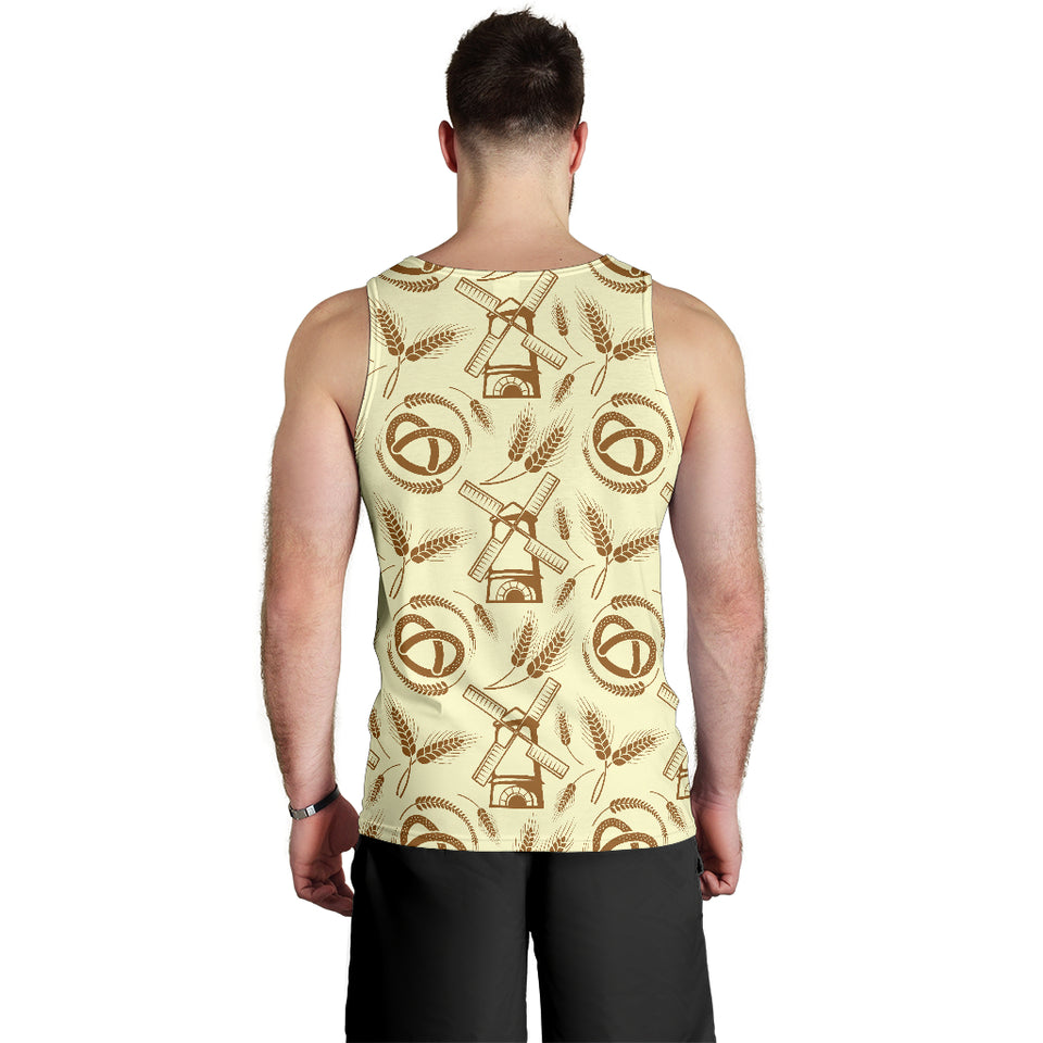 Windmill Wheat pattern Men Tank Top