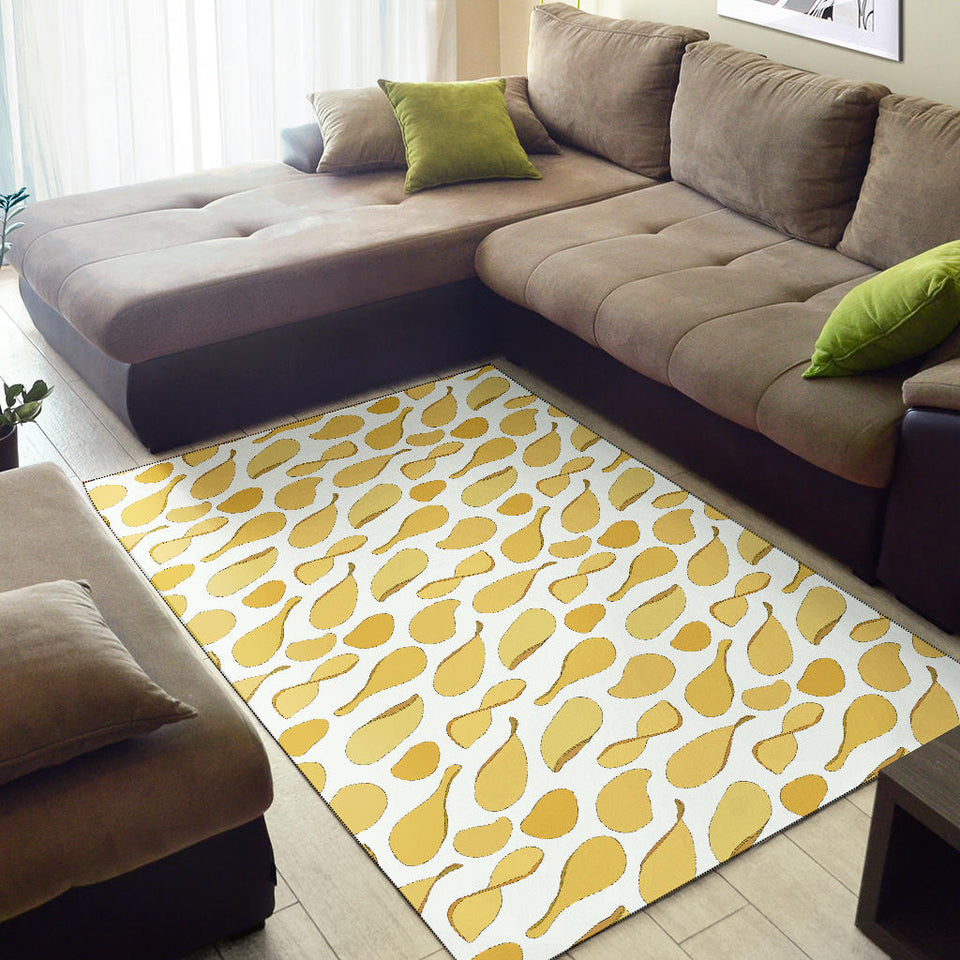 Potato Chips Pattern Print Design 02 Area Rug