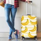 Banana Pattern Blackground Luggage Covers