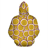 Passion Fruits Slice Pattern Zip Up Hoodie
