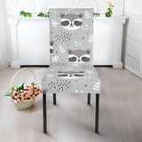 Cute Raccoons Leaves Dot Dining Chair Slipcover