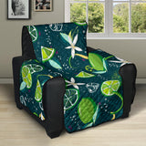 Lime ice flower pattern Recliner Cover Protector