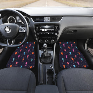 Watercolor Colorful Seahorse Pattern Front Car Mats