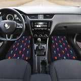 Watercolor Colorful Seahorse Pattern Front Car Mats
