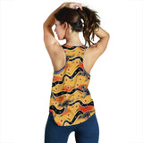 Kangaroo Australian aboriginal art pattern Women Racerback Tank Top