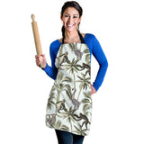 Monkey Sloth Lemur Palm Trees Pattern Adjustable Apron