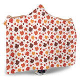 Colorful Maple Leaf Pattern Hooded Blanket