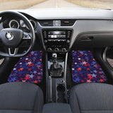 Red Blue Star Pattern Front Car Mats