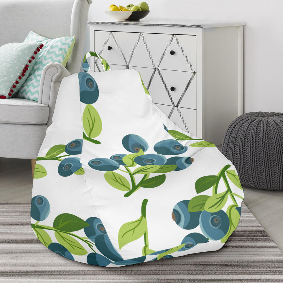 Blueberry White Background Bean Bag Cover