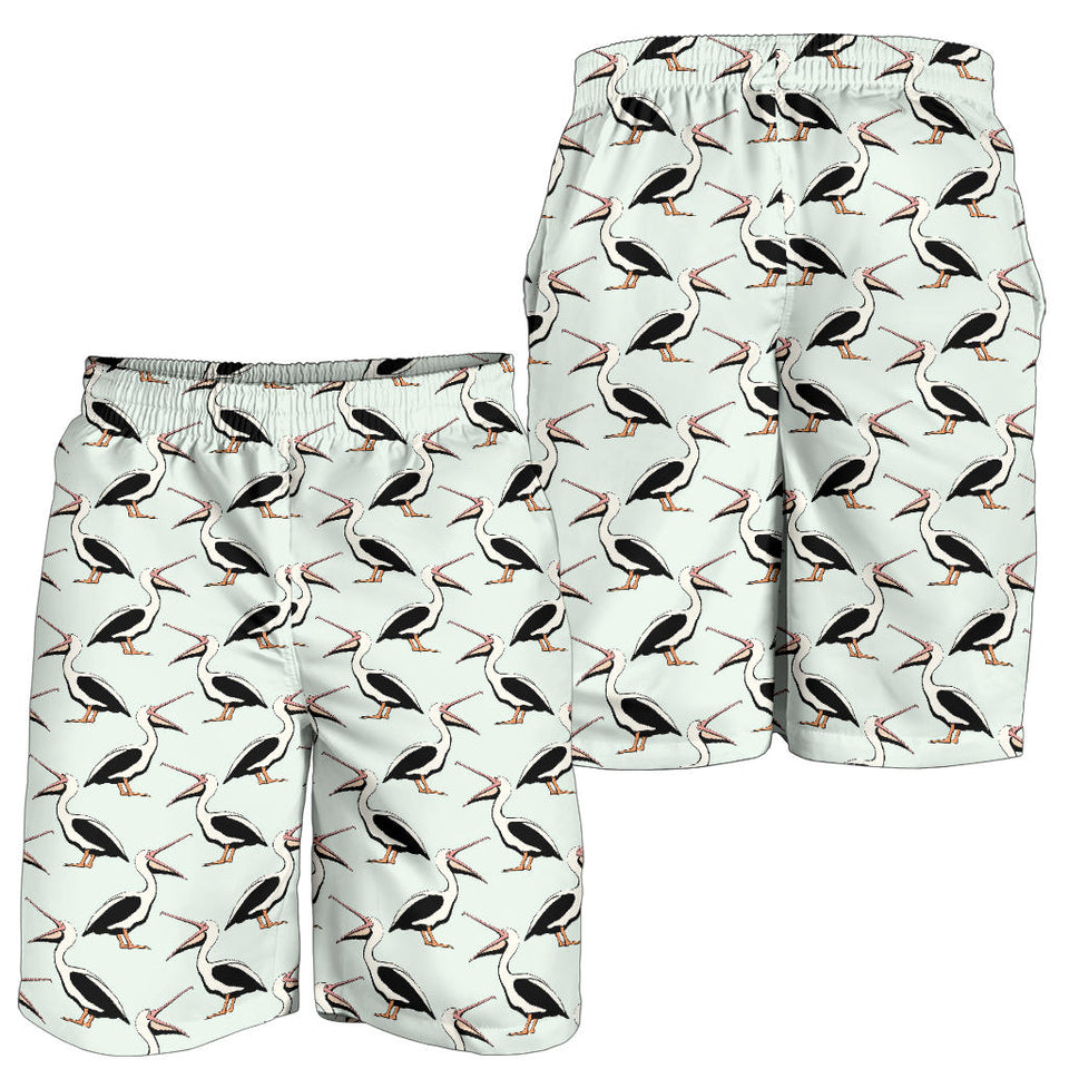 Pelican Pattern Print Design 02 Men Shorts