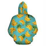 Banana Palm Leaves Pattern Background Zip Up Hoodie