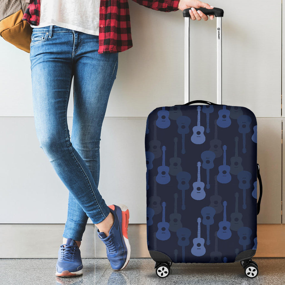 Blue Theme Guitar Pattern Luggage Covers