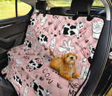 Cows Milk Product Pink Background Dog Car Seat Covers
