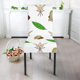 Color Hand Drawn Cocoa Pattern Dining Chair Slipcover