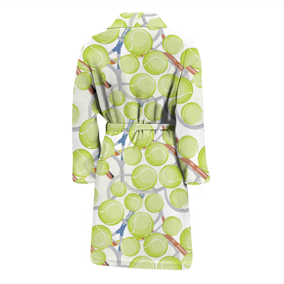 Tennis Pattern Print Design 01 Men's Bathrobe