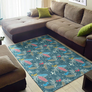 Squirrel Pattern Print Design 01 Area Rug