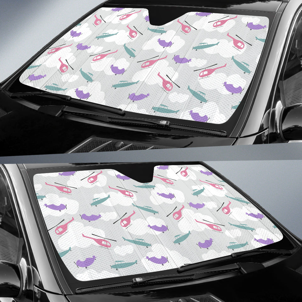 Helicopter Plane Pattern Car Sun Shade