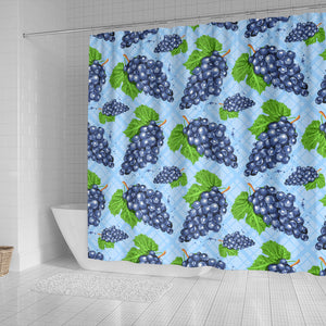 Watercolor Grape Pattern Shower Curtain Fulfilled In US