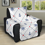 Anchor rudder nautical design pattern Recliner Cover Protector