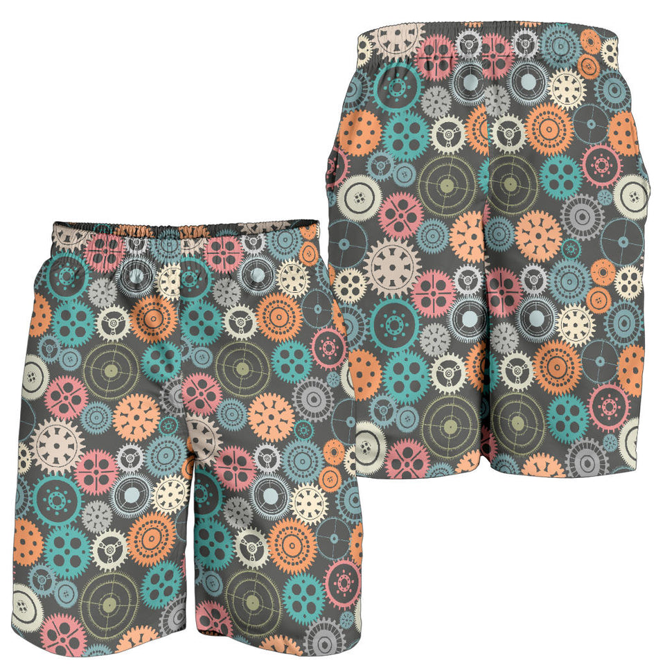 Gear Pattern Print Design 05 Men Shorts